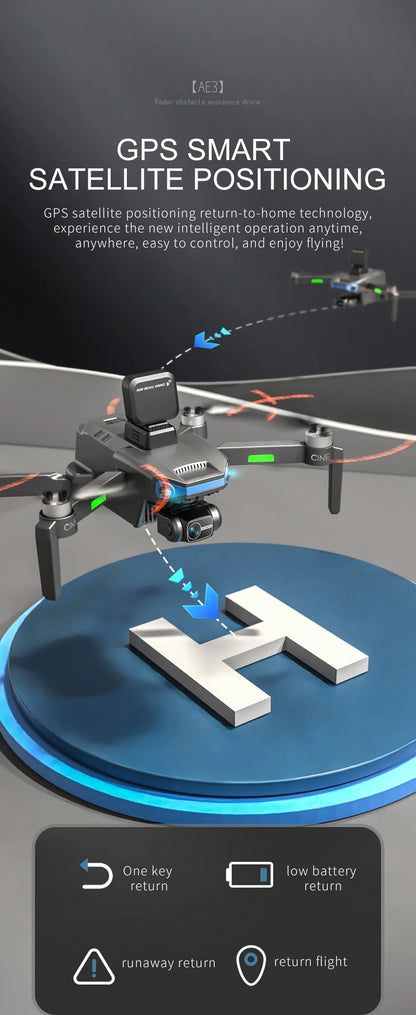 AE3 Pro Max Drone With 8K Camera 5G Wifi 3 Axis EIS GPS Long Distance 5Km Brushless Motor Foldable Quadcopter Drones AE3 pro max