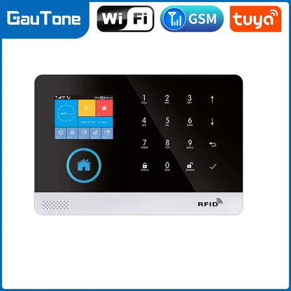 GSM Alarm System Tuya Smart Home WIFI Home Security System DIY Kit with door sensor and PIR motion sensor work with Alexa