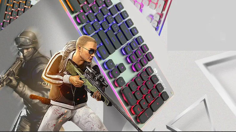 Silent Keyboard Mechanical Wired Gaming Colorful Backlit Mechanical Chocolate Keyboard Gamer Keyboard for Pc Laptop Accessories
