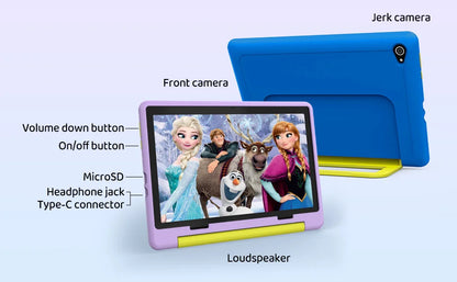 URAO 10 Inch Cartoon Pattern Kids Tablet Android Octa-Core 8GB RAM 64GB ROM Learning Education Games Tablets Children's Gifts