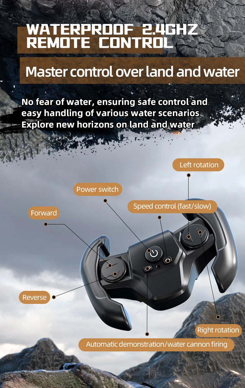 RC Car Amphibious Climbing Off-Road Drift Vehicle Children's Toy 2.4G Remote Control Cars Model Toys for Boys Christmas Gifts