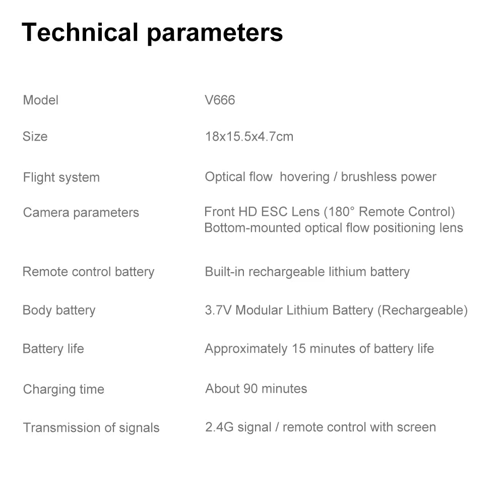 V666 Drone 4k HD Camera ESC 180° Aerial Aircraft Brushless RC Quadcopter Air Pressure Fixed Height Remote Control Airplane Gift