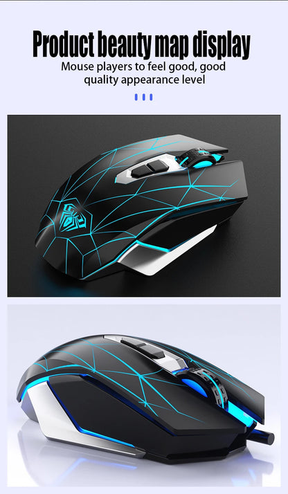 S50 New Gaming Mouse, Wired Mechanical Game, Macro Programming, Notebook, Desktop Computer, Office