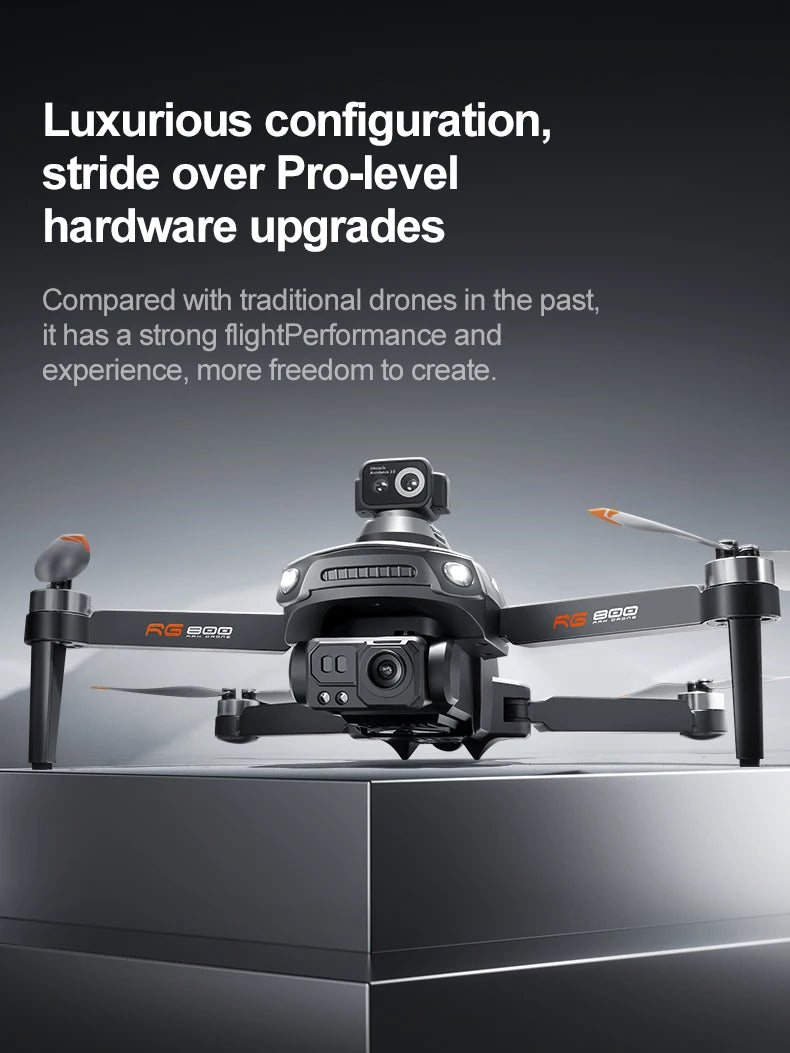 RG800 MAX GPS Drone 8K Professional HD Dual Camera With Screen 5G 360°Obstacle Avoidance Brushless Foldable Quadcopter Drone