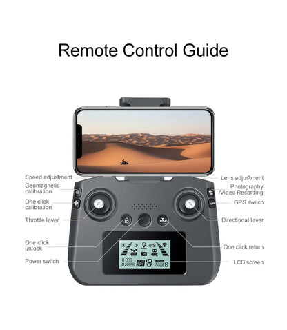 KAI TWO PRO GPS 8K Professional Dron 3-Axis Self Stabilization HD Camera 360 Obstacle Avoidance Brushless RC Quadcopter VS SG107