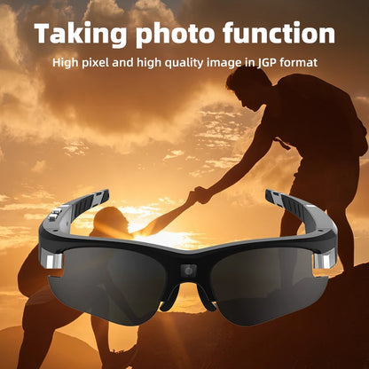 FHD Sports Video Recorder Glasses Mini Action Camera Portable Smart Cam Sunglasses Wearable Bodycam  Driving Bike Riding Outdoor