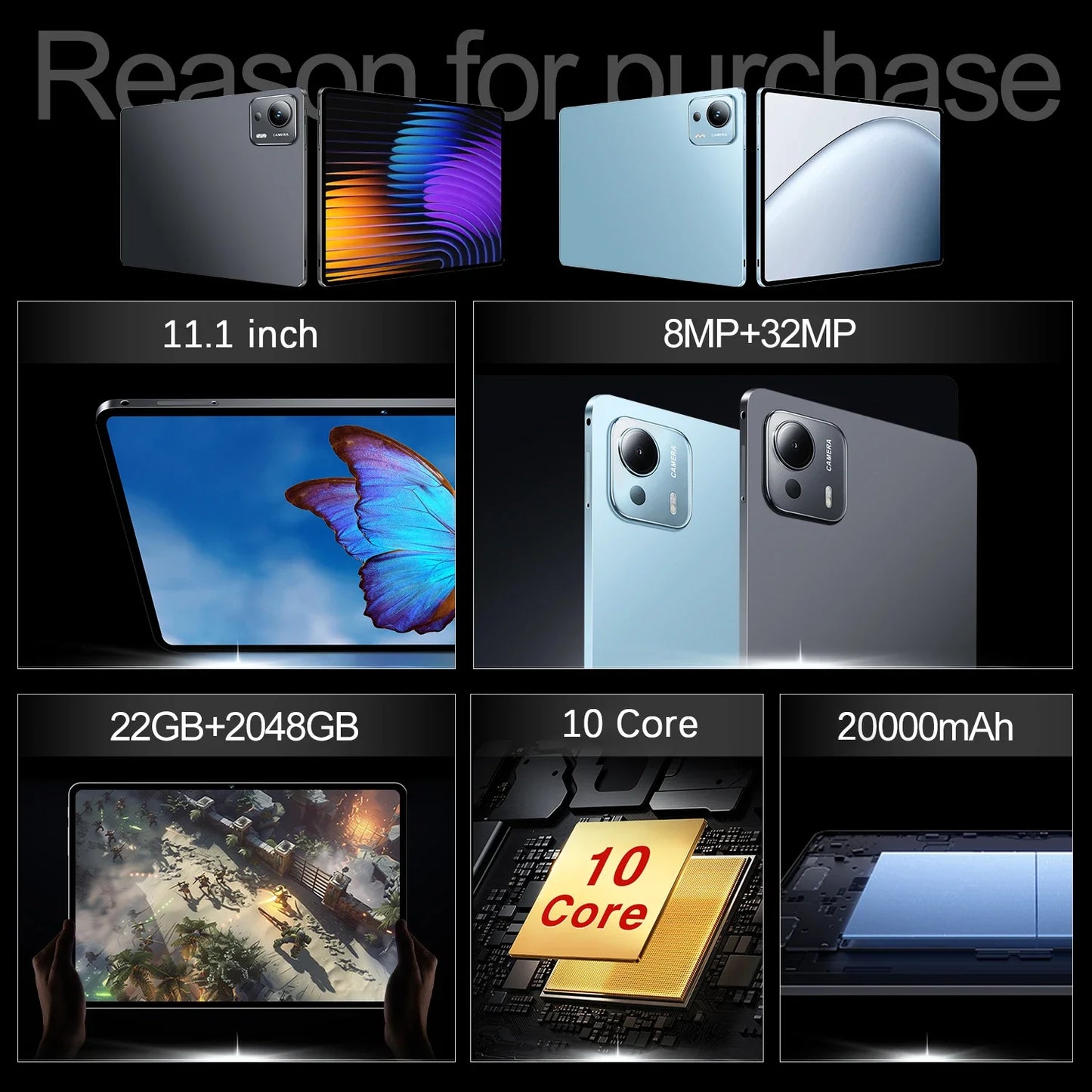 2025 Original Pad 7 Ultra Tablets Snapdragon 8 gen3 22GB+2TB Android 15  Global Version tableta5G Dual SIM 10 Core WiFi WPS 2000