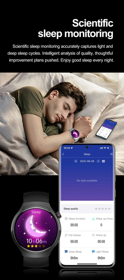 2025 New Watch 4 New Bluetooth Call Smartwatches Men 150+ Sports Mode Health Monitoring AI Voice Assistant Smart Watch IOS