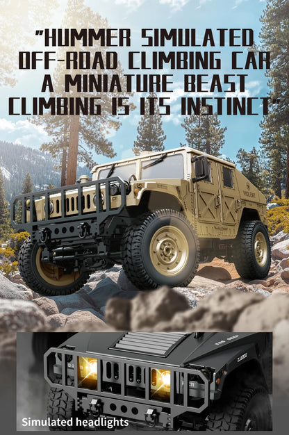 JJRC C8835 RC Car Simulation 4x4 All-terrain 2.4G Remote Control Car Off-road Climbing Electric Truck with LED Light RC Toy Gift