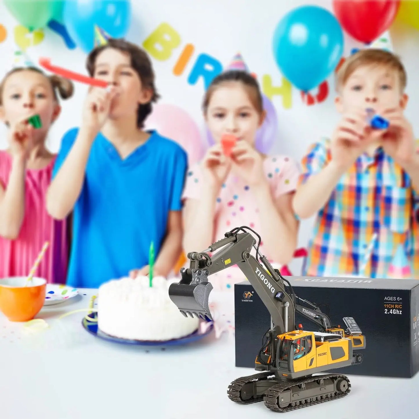 RC Excavator 1:20 Remote Control Truck 2.4G RC Crawler Engineering Vehicle Truck Radio Control Children's Day Christmas Gifts