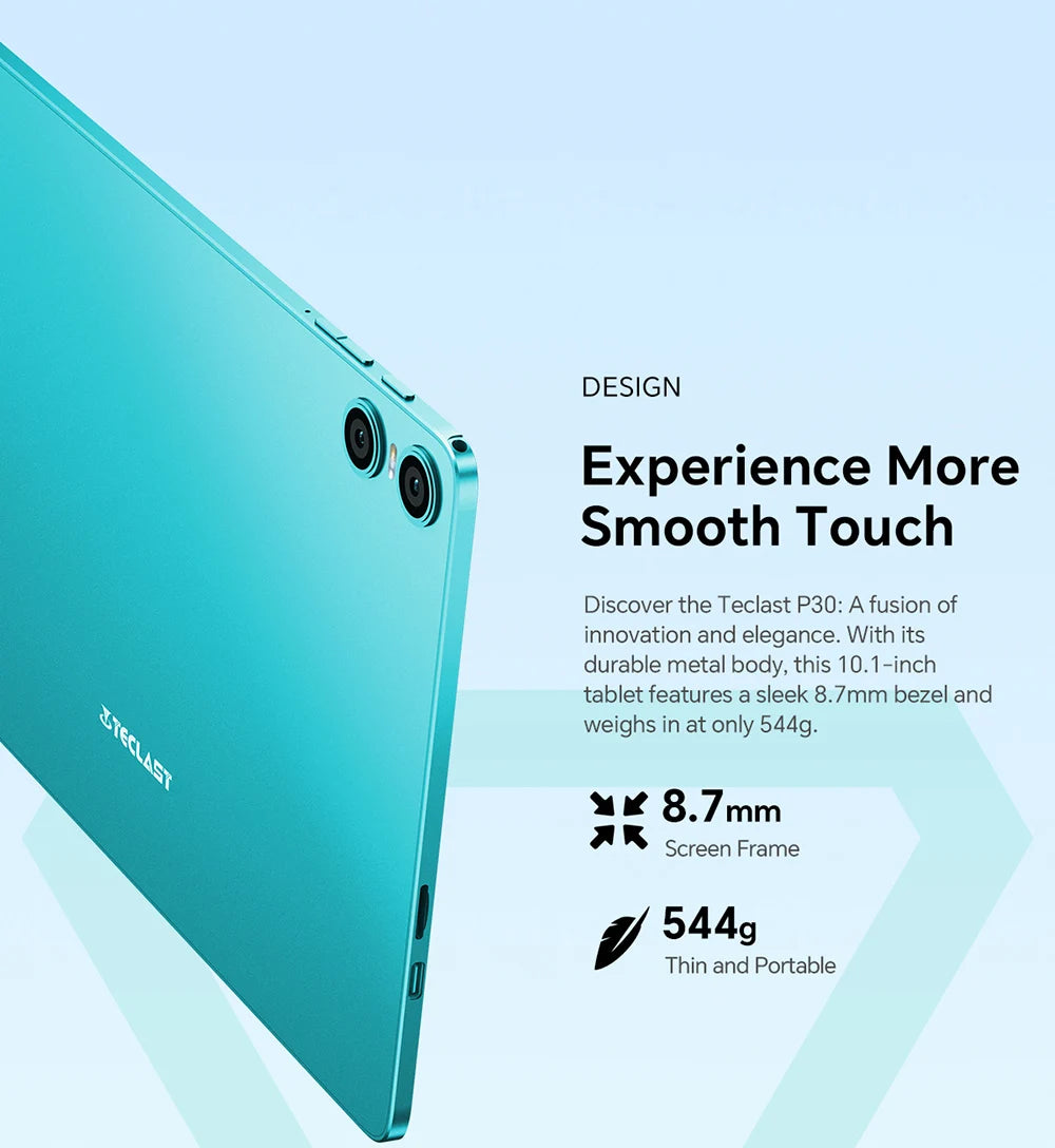Teclast P30 Tablet  Allwinner  1.6GHz/ 4GBRAM/64GB ROM/10.1inch 1280×800iPS/WIFI/6000mAh/Type-C/5MP+2MP Camera/Android 14)