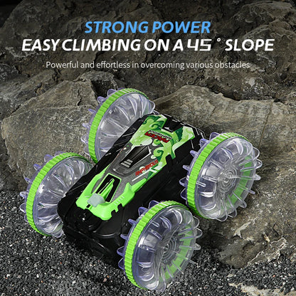 New RC Stunt Amphibious Stunt Off-road Electric Remote Control Vehicle Double-sided Tumbling Car Children's Lighting Toys Gifts