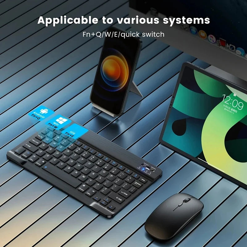 Xiaomi Wireless Bluetooth Keyboard And Mouse Ultra-Slim 10 Inch Magnetic Tablet For IPad Huawei Tablets Phones Rechargeable