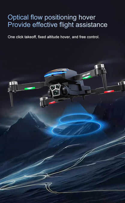 S2 Drone 8k Professional Hd Dual Camera Obstacle Avoidance Foldable Quadcopter Drone With Screen Remote Control New