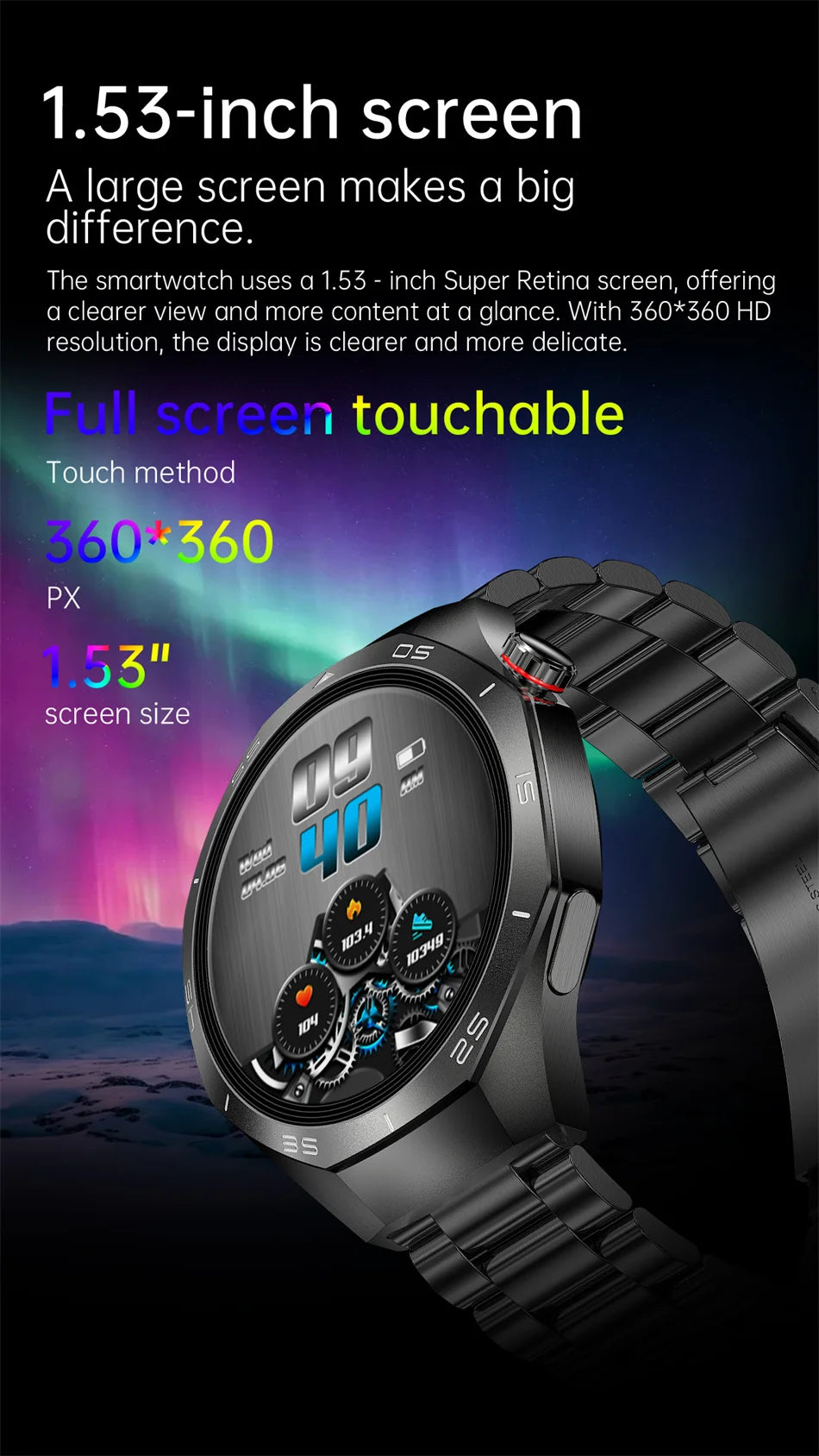 2025 Brand New Watch 5 Smartwatch Real AMOLED HD Screen 360*360 Heart Rate Bluetooth Call Waterproof Men Smart Watch Android IOS