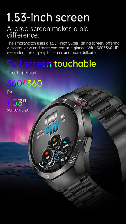 2025 Brand New Watch 5 Smartwatch Real AMOLED HD Screen 360*360 Heart Rate Bluetooth Call Waterproof Men Smart Watch Android IOS