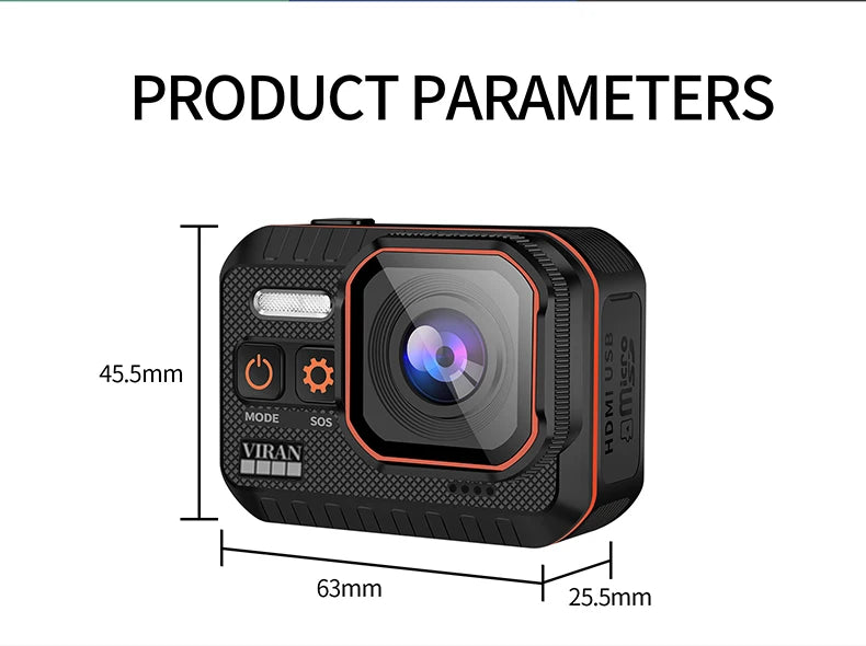 Action Camera 4K60FPS With Remote Control Screen Waterproof Sport Camera drive recorder Sports Camera Helmet Action Camera