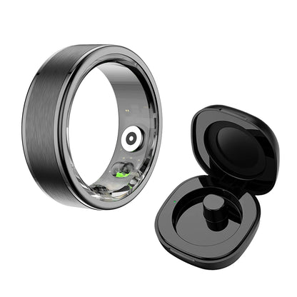 Smart Rings Bluetooth Gesture Swipe Control Sleep Heart Rate Oxygen Monitoring Multi Sports Modes Waterproof Women Health Ring