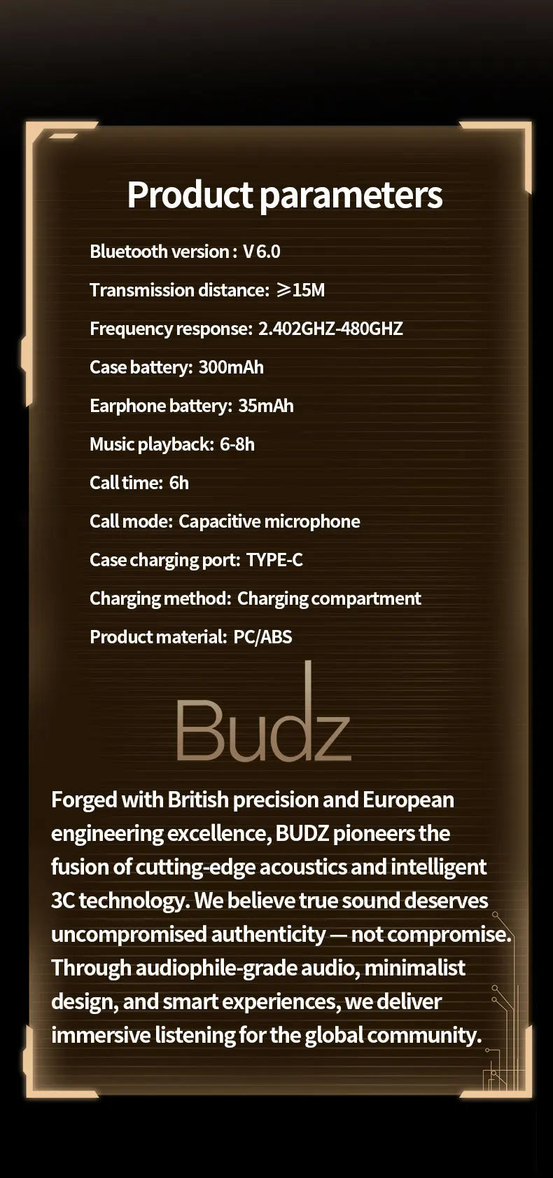 Ear Clip Earbuds 6th Gen Bluetooth 6.0 Headphones Surround Sound Earphone Touch Control Wireless Headset Noise Reduction HD Call