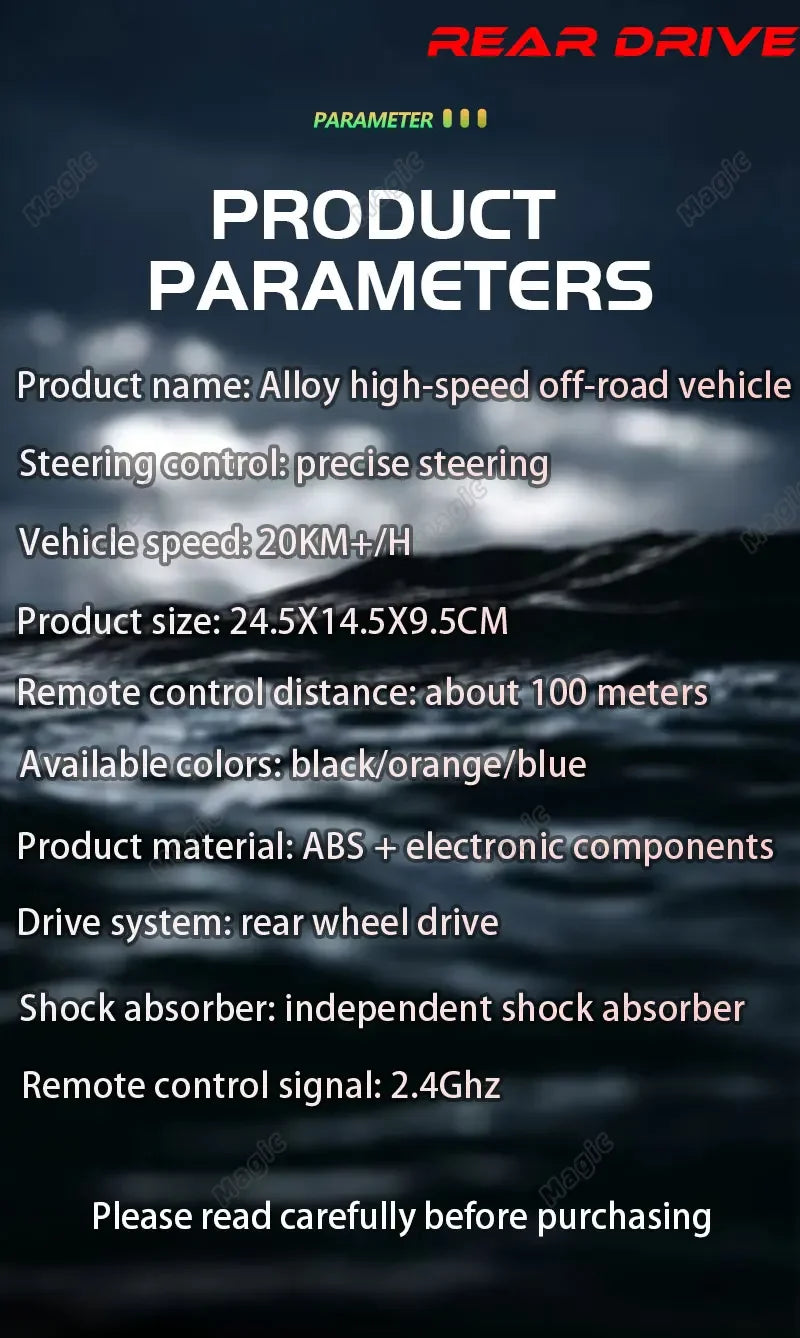 New RC Car 1:16 2.4Gh 20KM/H Model With LED Lights 2WD Off-road Remote Control Climbing Vehicle Outdoor Cars Drift Toys Boy Gift