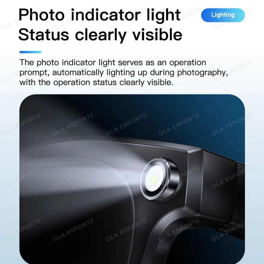 New Smart Glasses 2025 Recording Videos 800W Camera AI Photo Recognition Answer Translation Charging Lens BT Music Smartglasses