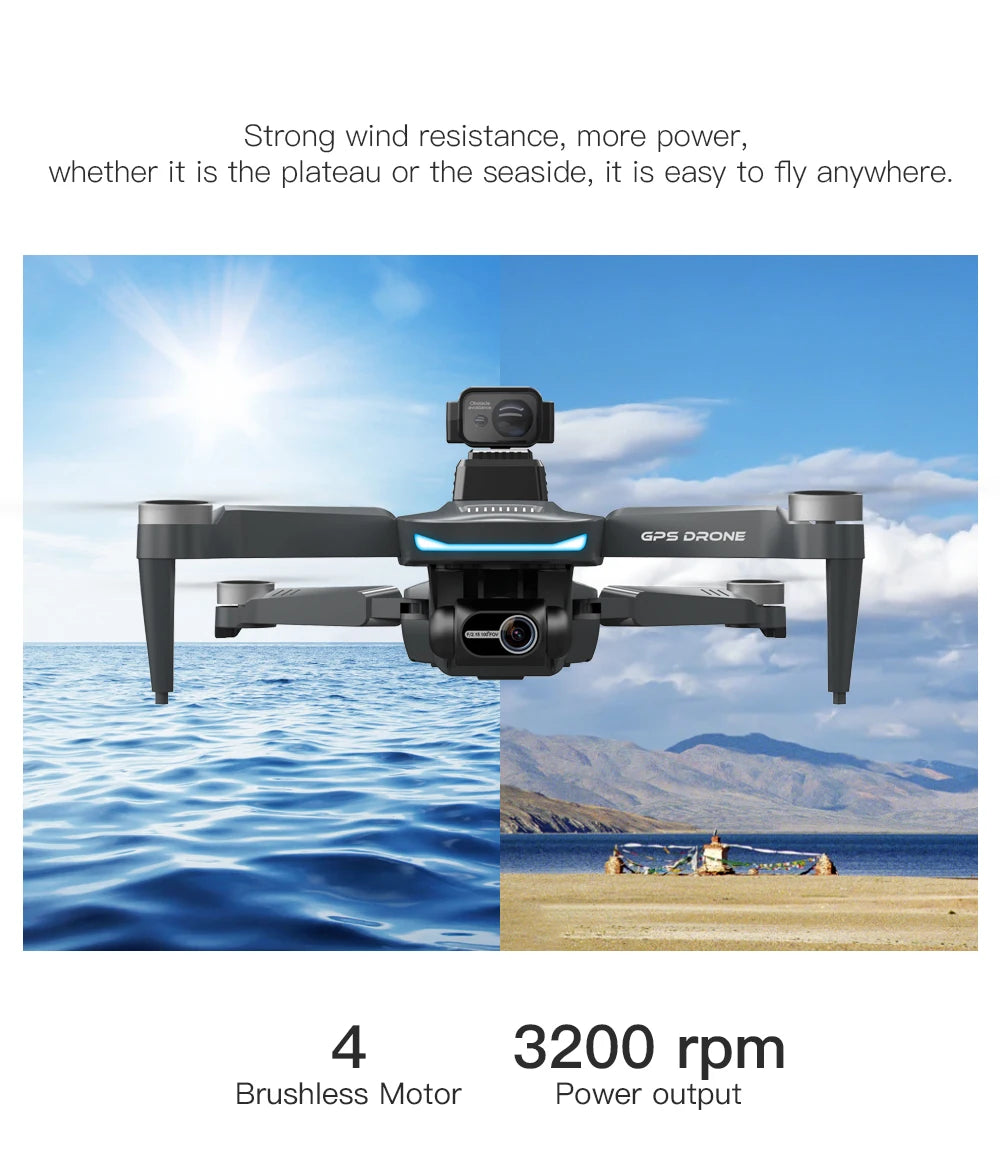 8K Professional Drone Dual Camera Obstacle Avoidance Flyer 2 Axis Gimbal Brushless Helicopter GPS RC Toys New L200 PRO MAX