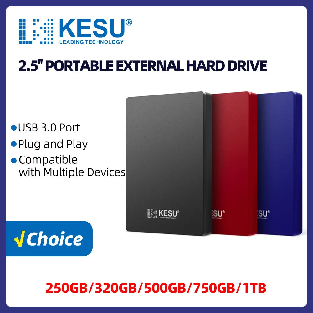 HDD Portable External Hard Drive 2tb/1tb/500gb 2.5" USB Hard Disk Storage memory for PC, Desktop tablets Laptop MacBook Computer