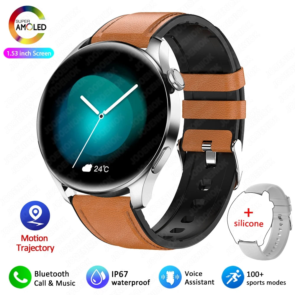 2025 New Watch 3 Smart Watch Men 1.53 Inch HD Screen GPS Fitness tracker Bluetooth Call Health IP67 Waterproof Smartwatch Man