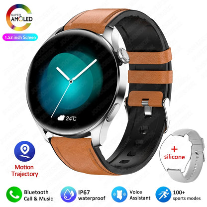 2025 New Watch 3 Smart Watch Men 1.53 Inch HD Screen GPS Fitness tracker Bluetooth Call Health IP67 Waterproof Smartwatch Man
