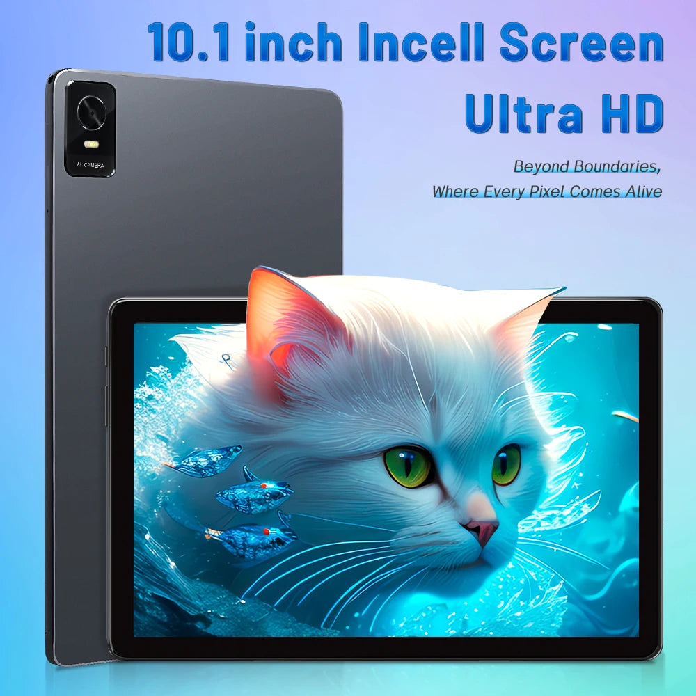 Tablet 10.1 Inch, 2025 Android 15 Tablets, 12GB+128GB, 1TB Expand, Widevine L1 Compatible Octa-Core Tablet with 6000mAh Battery