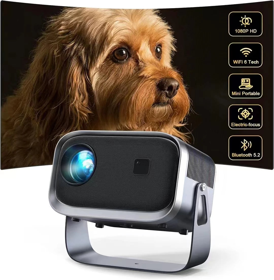 Projector 4K Android11.0 380 ANSI Native 1080P Wifi6 BT5.0  Home Cinema Outdoor Portable Projector