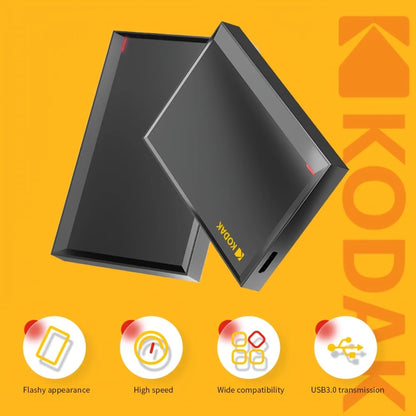 Kodak portable external hard drive PHDD, supports USB 3.0, 500GB/1TB/2TB capacity optional