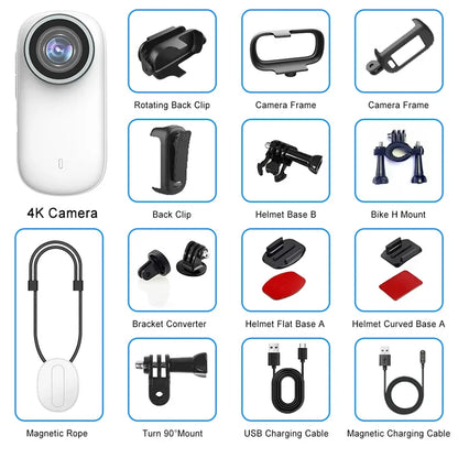 4K WiFi Thumb Sports Camera Motorcycle Bike Waterproof DV Cycling Recorder Magnetic Attraction Outdoor Portable Small Camcorder