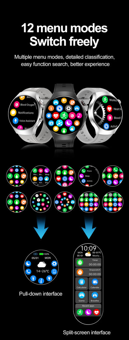 Outdoor Military Rugged Smart Watch Men GPS Sports Fitness Waterproof Watch With Flashlight Function Bluetooth Call Smartwatch