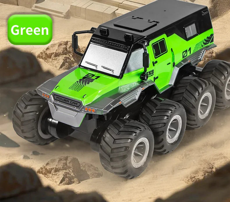 JJRC 8x8 2.4G Remote Control Car 8wd Off-road Amphibious Stunt Vehicle 8-Wheel Speed Racing Truck Waterproof Crawler Toys