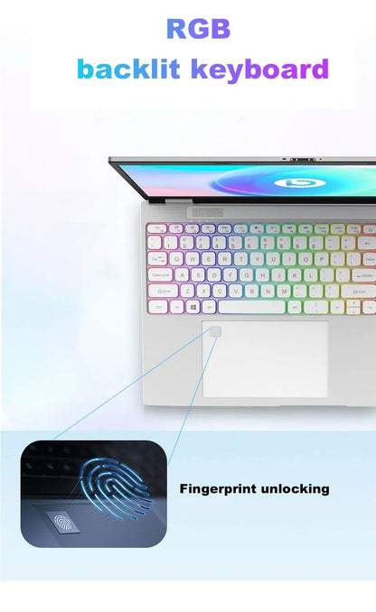 CRELANDER Intel N100 Notebook 15.6 " 2K +7" Touch Screen Quad Core 16GB WIFI Windows11 Portablet PC Computer Dual Screen Laptop