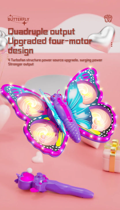 New V40 Glitter Butterfly Remote Control Aircraft 2.4GHz Gravity Sensing Mini Drone RC Quadcopter Children's Toy Gift