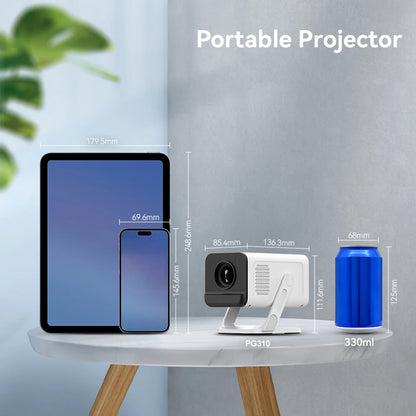 PROGAGA PG310 Mini Projector 4K Android 300Ansi BT5.4 Projetor For Movie PG310 Smart Home Theater Outdoor Video Portable Beamer