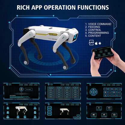 RC Mechanical Dog Multifunction Electric Intelligent Robot Dog with Turret Educational Toy Bionic Smart Robot Toy Gift ﻿