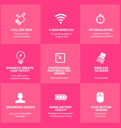 Gaming Mute Mouse Cute RGB Gamer 6 Buttons Mice Optical Office Computer Mouse For Desktop Laptop Ergonomic Game Mouse