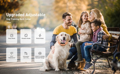 1000m Electric Dog Training Collar with Remote Control Waterproof Rechargeable Pet Dog Bark Stop Shock Collar Electric Shocker