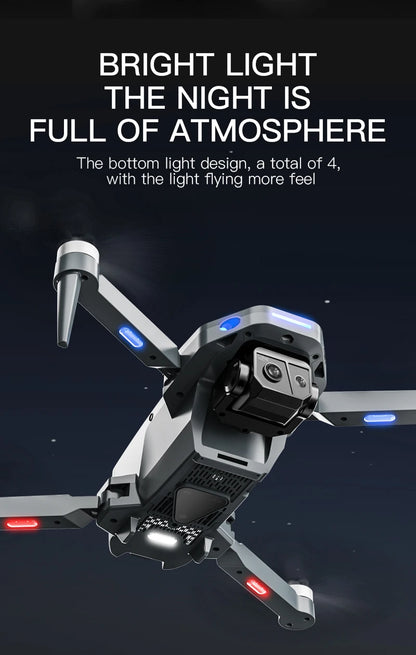 8K HD dual camera GPS drone gimbal 360 ° laser obstacle avoidance brushless quad-axis foldable aircraft