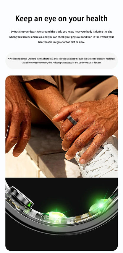 Xiaomi MIJIA Smart Ring With Charging Case Health Monitor Sleep Distance Calories IP68&5ATM Waterproof Multi-sport Men Women NEW