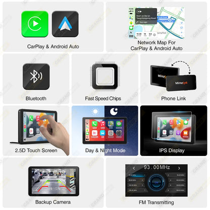 9 inch Car Radio Multimedia Video Player CarPlay Android Auto IPS Touch Screen AUX Input Bluetooth MirrorLink Universal
