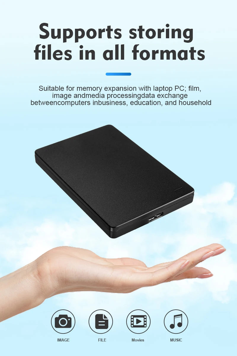 Portable HD External Hard Drive, 320GB, 500GB, 1TB, USB 3.0, HDD for PC, MacBook, PS4, PS5, 2.5"
