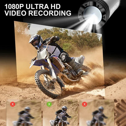4K Mini Sport DV Action Sport Camera Flashlight Helmet Full HD 1080P Video Ideal Bodycam for Bike, Cycle, Motorcycle Camcorder