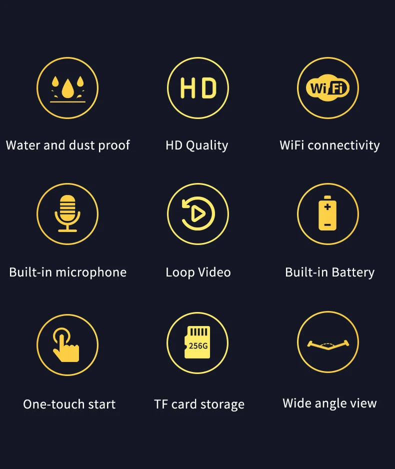 Mini Sport DV Action Camera HD 1080P Bike Motorcycle Helmet Camera Outdoor Video DVR Audio Recorder Dash Cam for Car Bicycle