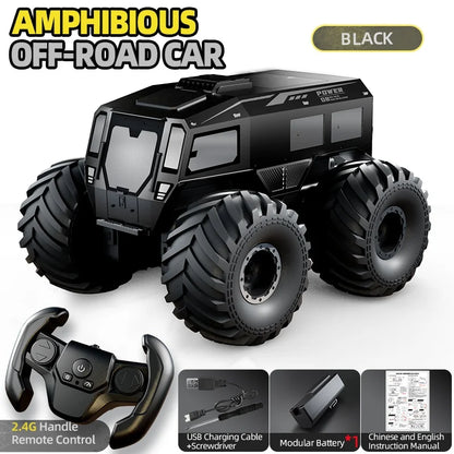 NEW RC Cars 4WD All Terrain Cross Country Car RC Water Land Amphibious 2.4G Toy Drift Racing Remote Control Car Kids Gift