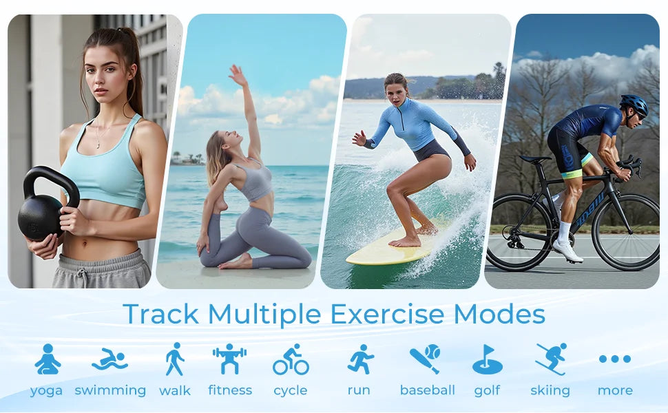 Smart Rings Bluetooth Gesture Swipe Control Sleep Heart Rate Oxygen Monitoring Multi Sports Modes Waterproof Women Health Ring