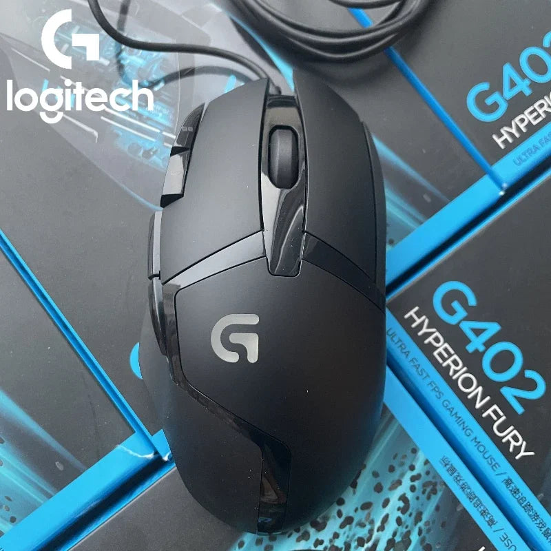 Logitech G402 Gaming Mouse with Adaptive Technology Ergonomic Contoured Shape for Casual And Professional Esports